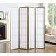 preview thumbnail 2 of 10, Roundhill Furniture Seto White Wood and Paper 4-panel Room Divider Screen