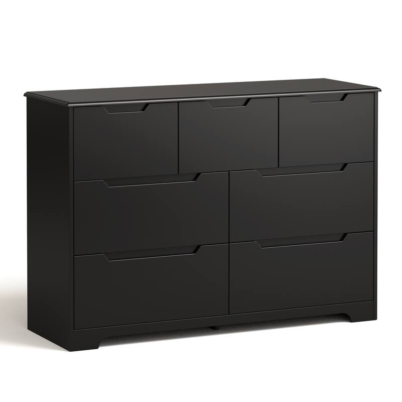 7 Dresser Storage Drawer Units Chest Of Drawers, Dresser With Recessed Distinctive Handles