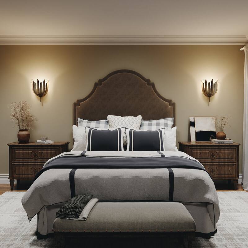 Acroma 2-set Steel Dimmable Steel Wall Sconce with Floral Design