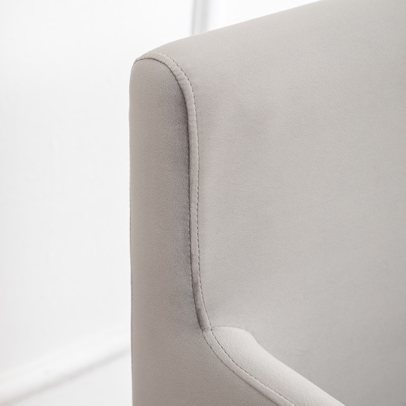 SEYNAR Modern Velvet Accent Arm Dining Chair Set of 2 with Metal Legs