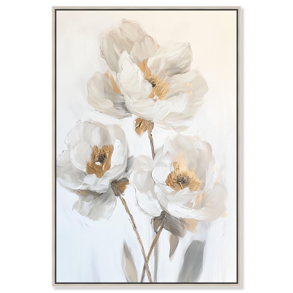 Silvered Flora II Canvas by Art Remedy