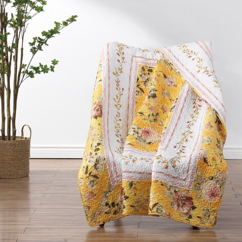 Barefoot Bungalow Finley Quilted Reversible Throw Blanket
