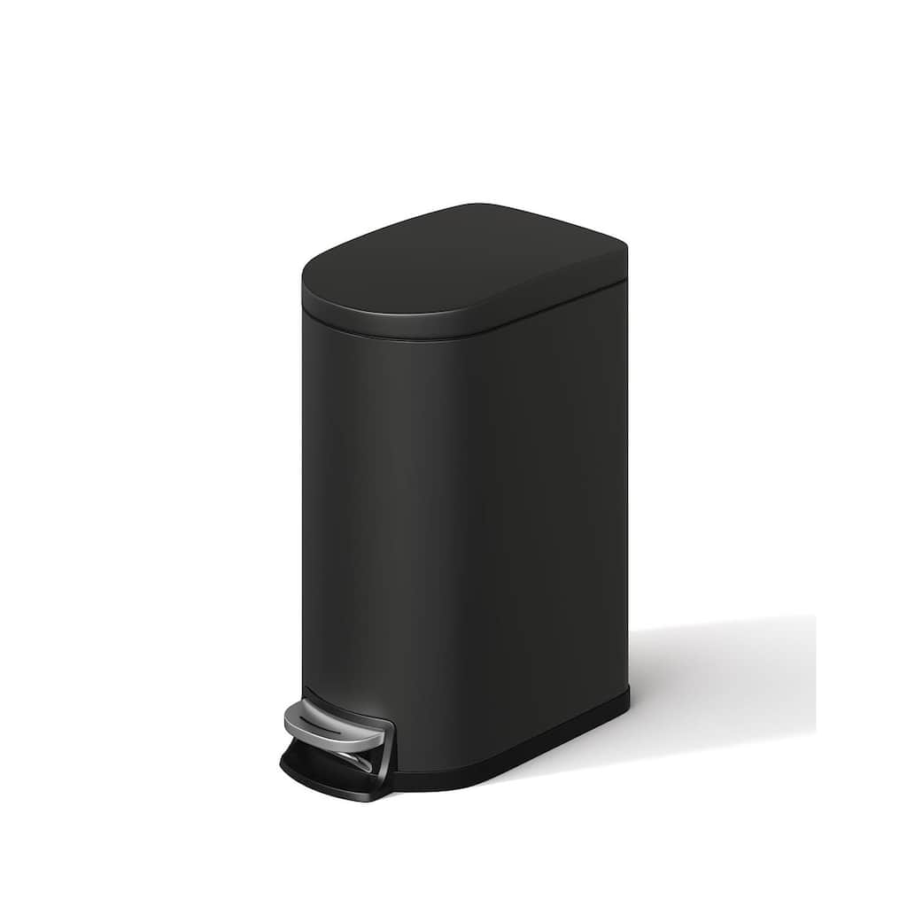 2.6 Gallon/10 Liter Slim Trash Can, Stainless Steel Garbage Bin with Removable Inner Bucket