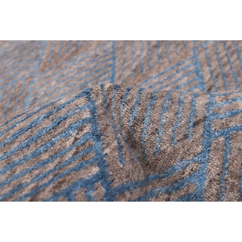 ECARPETGALLERY Hand Loomed Elysian Grey Rug - 5'1 x 7'6