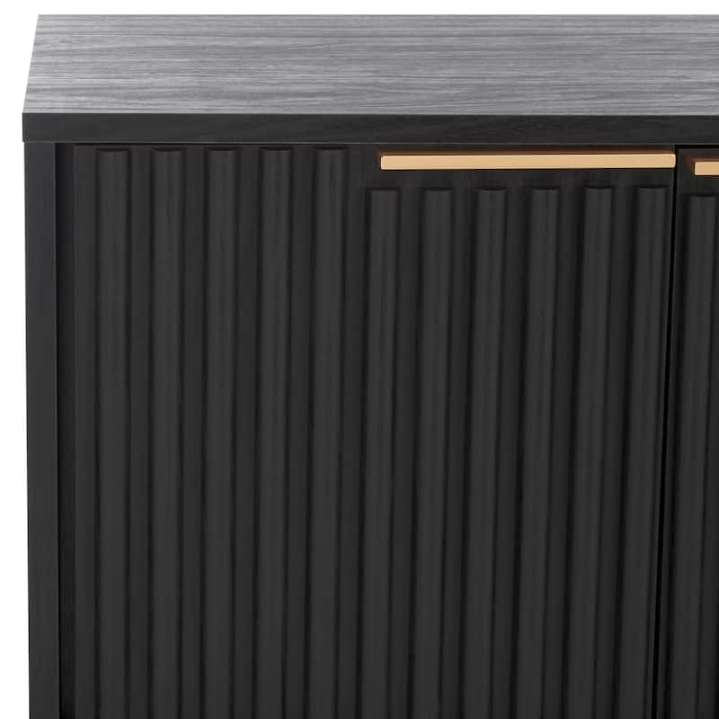 SAFAVIEH Lylia 4-Door Entertainment Media Stand (Fits up to 65" Flatscreen TV) - 60.8 in. x 17.7 in. x 24.6 in.