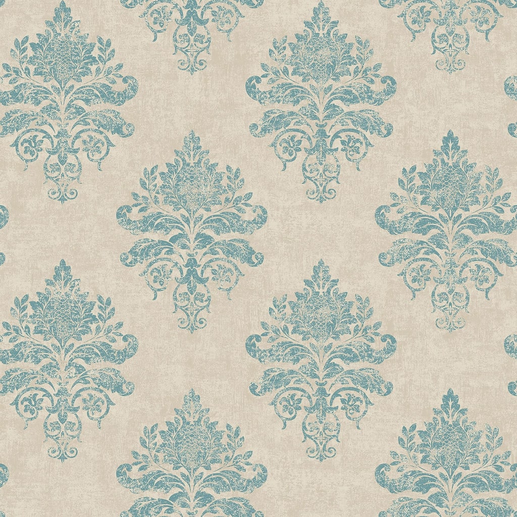 Galerie Wallcoverings Nordic Elements Damask Medallion Non-woven Matte Wallpaper Roll
