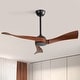 preview thumbnail 9 of 72, Sofucor 52''/60" Large Ceiling Fan without Lights, Remote Control and Reversible Motor Included, Smart Optinal 52"-Remote Control - Black and Walnut Blades