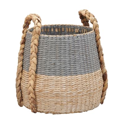 Household Essentials Cattail and Paper Terra Basket - 13.8"L x 13.8"W x 13.8"H