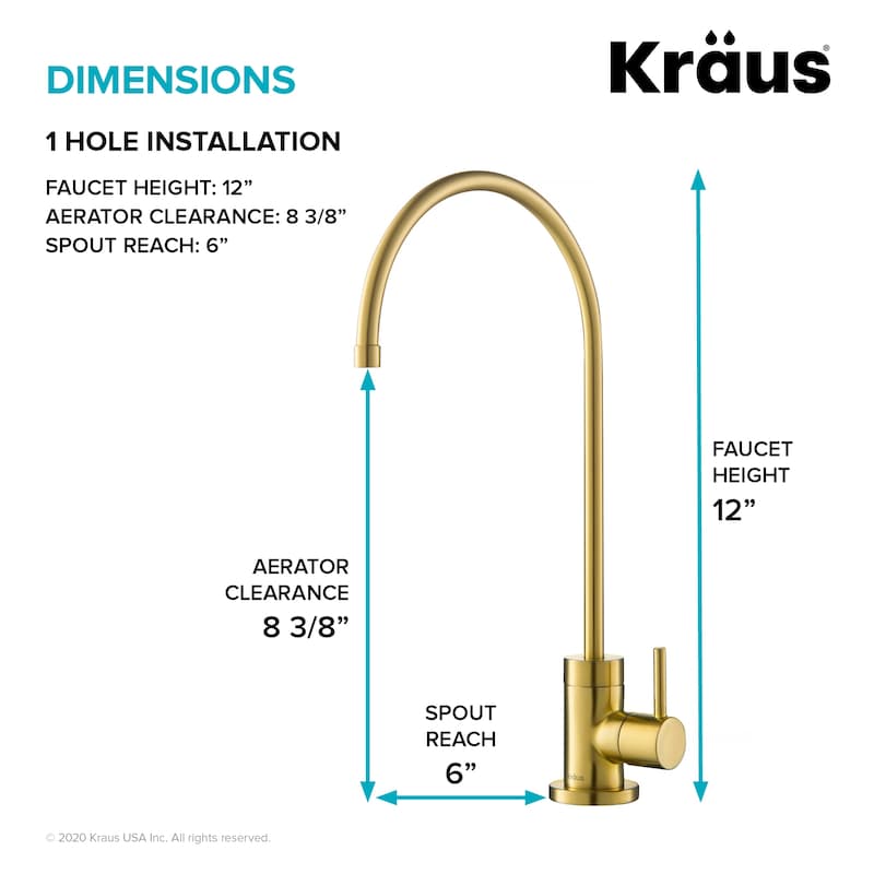 Kraus Purita Drinking Water Dispenser Beverage Kitchen Faucet