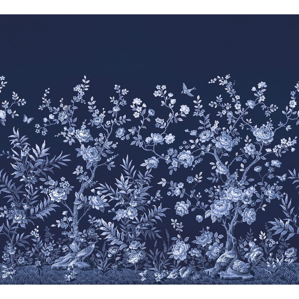 REMIX Walls by Katie Hunt Twilight Chinoiserie Midnight Blue Wall Mural