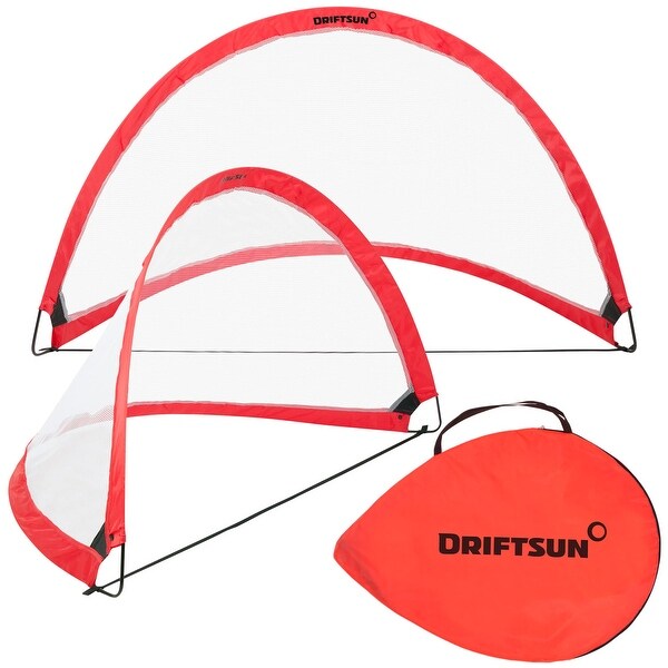 Shop Driftsun Sports Soccer Goal Set for Backyard and Practice Play - Portable Folding Pop Up 