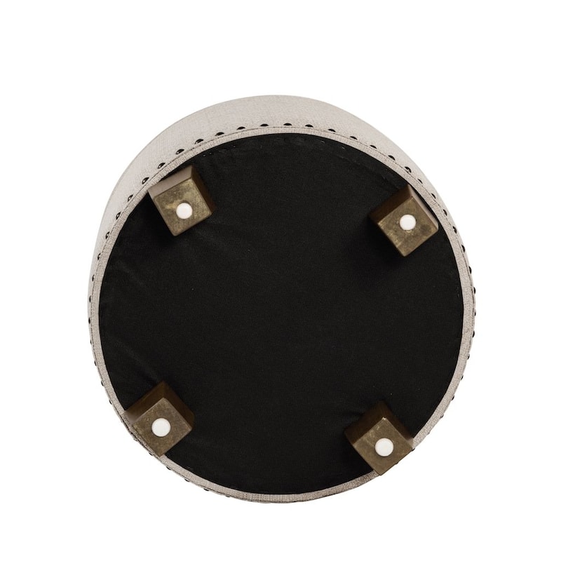 HomePop Storage Ottoman with Nailheads