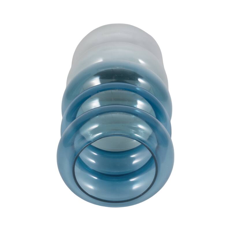 Sagebrook Home Glass Vase with Bold Bubble Design, Coastal Style