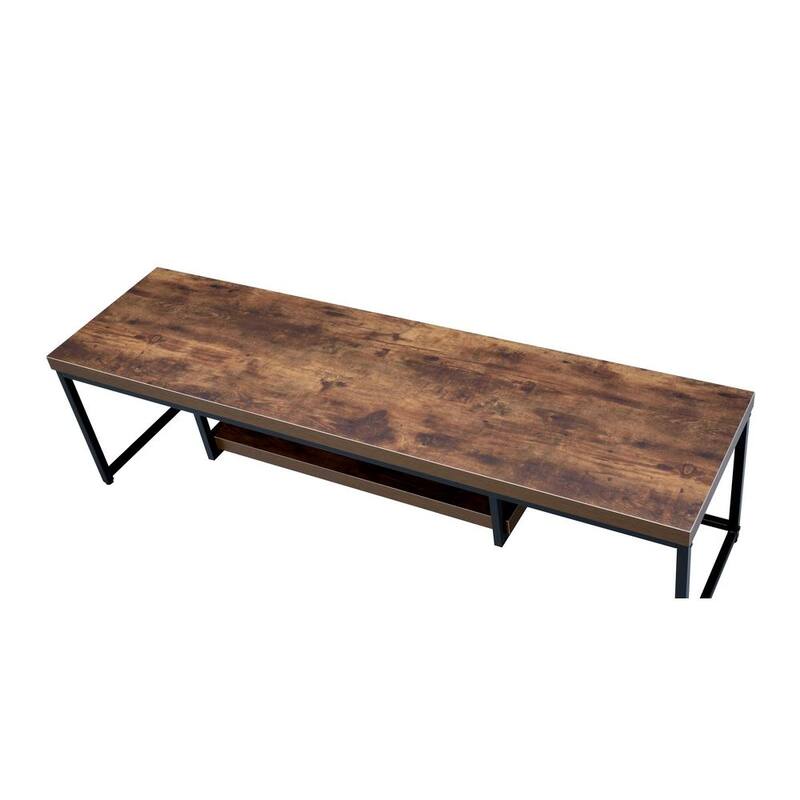 59" Industrial TV Stand with Storage Shelf & Metal Legs for Living Room