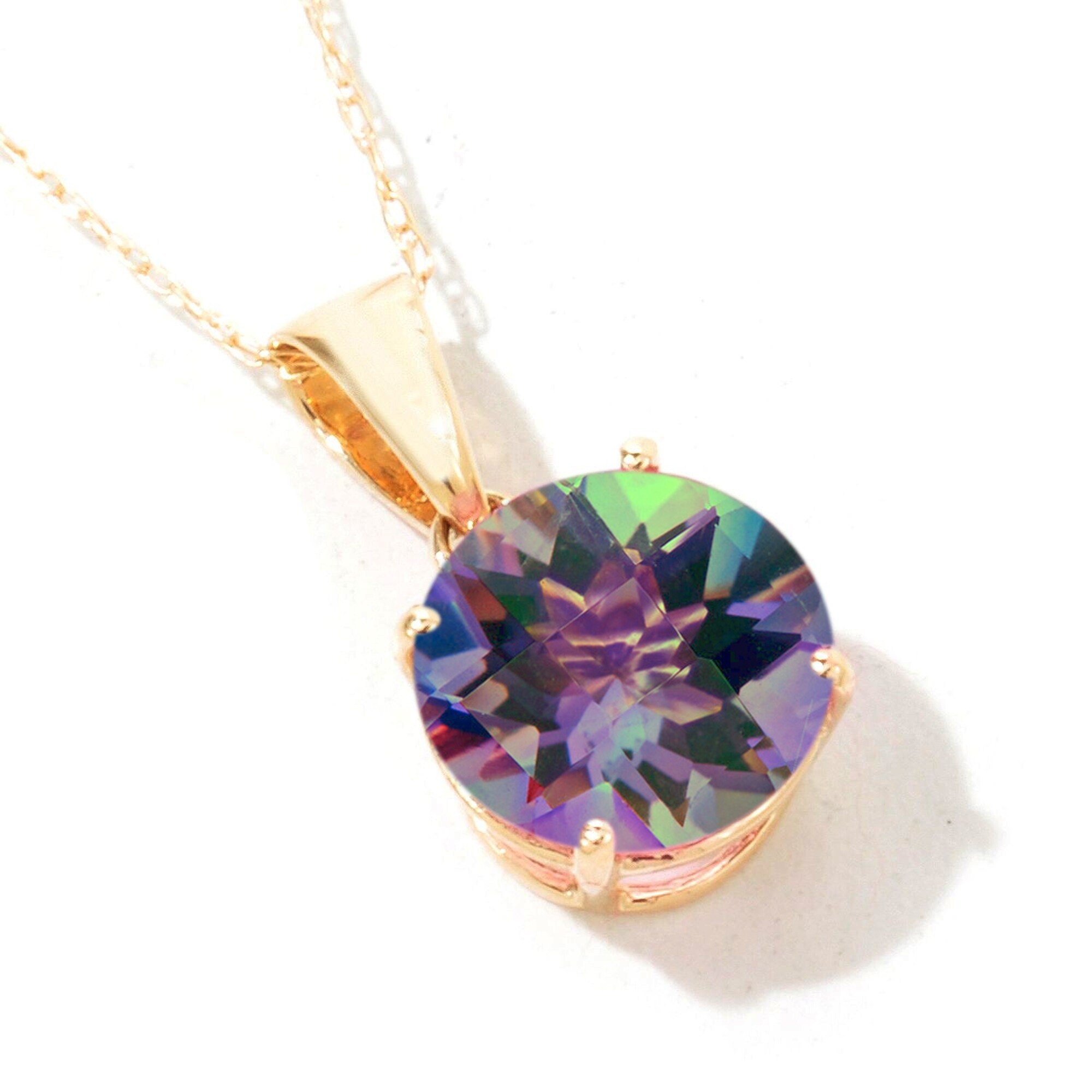 mystic topaz necklace