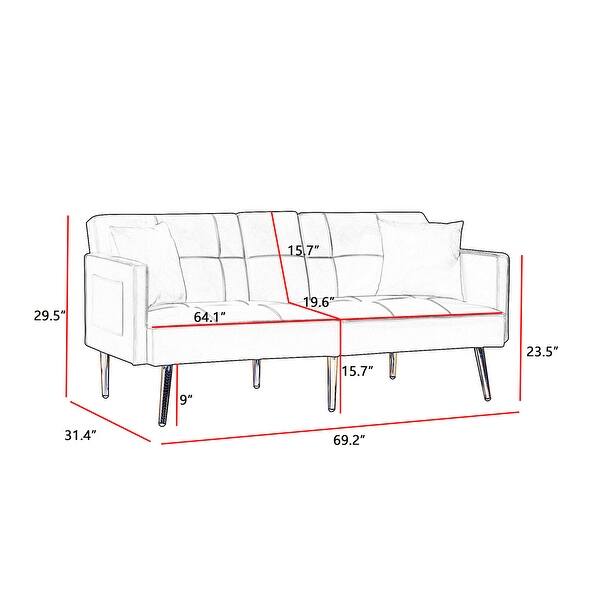 Modern Velvet Sofa For Living Room - Bed Bath & Beyond - 36272477