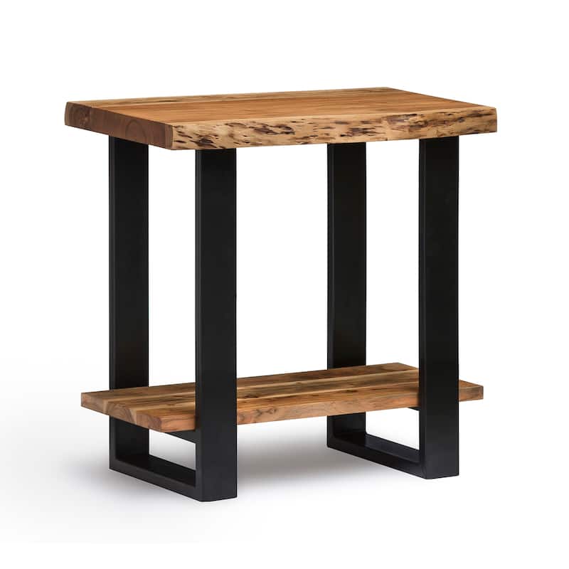 Alpine Natural Live Edge End Table, Natural