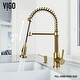 preview thumbnail 123 of 156, VIGO Edison 19" H Single Handle Pull-Down Sprayer Kitchen Faucet