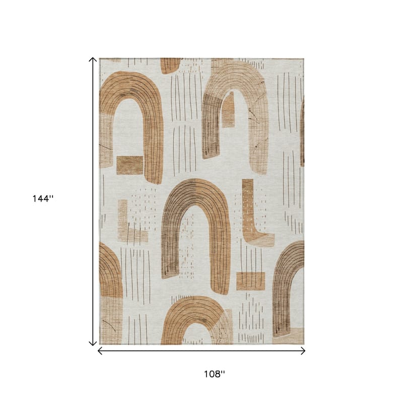 HomeRoots Geometric Transitional Rectangle Outdoor Rug