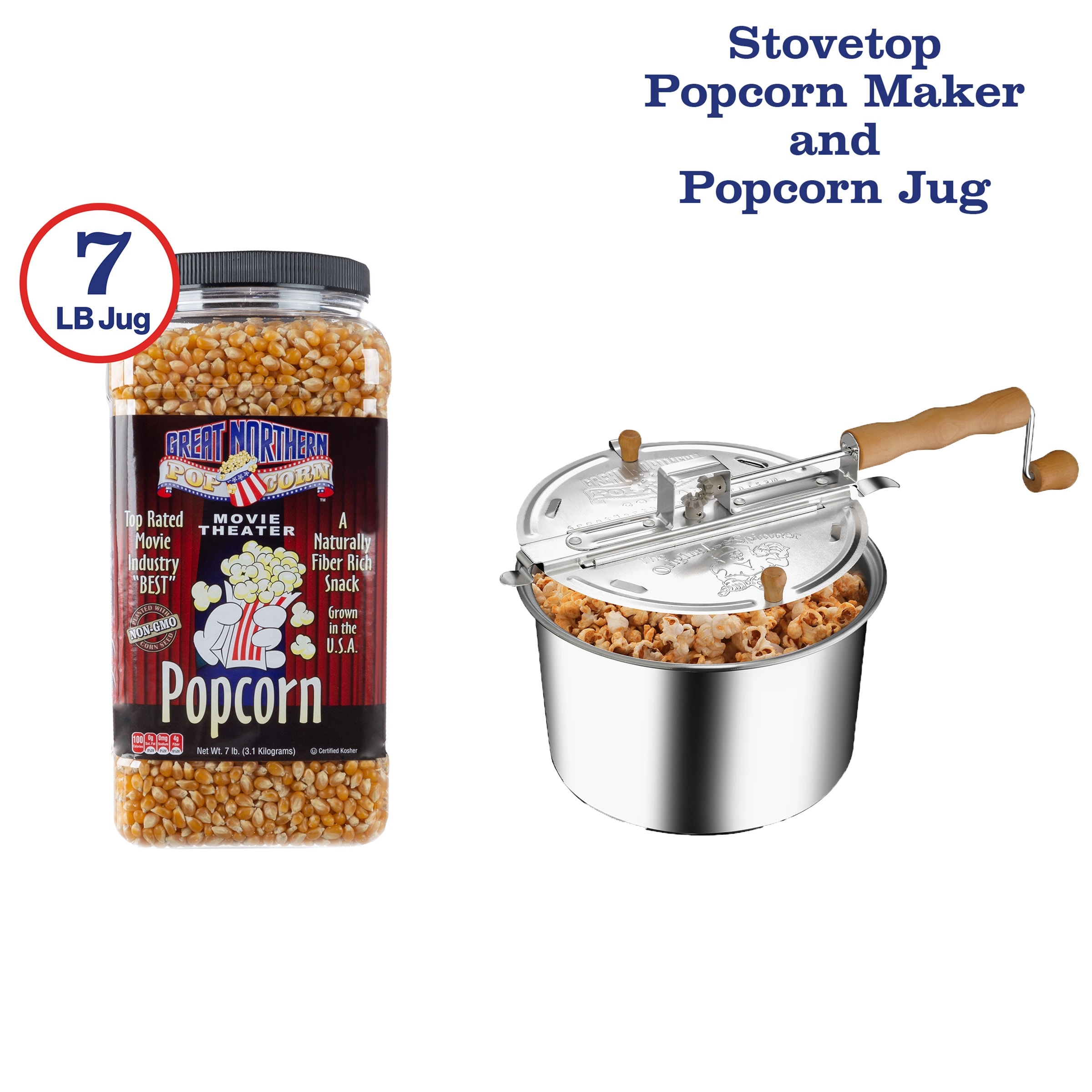 6QT Stirring Popcorn Popper Maker with Nonstick Plate - Costway