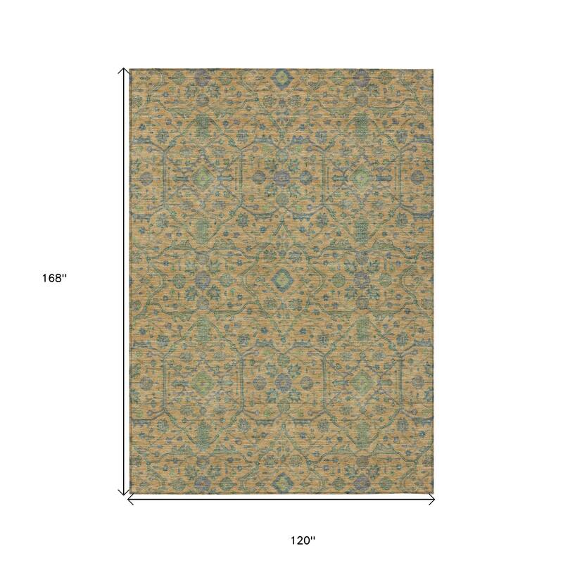 HomeRoots Floral Transitional Rectangle Outdoor Rug