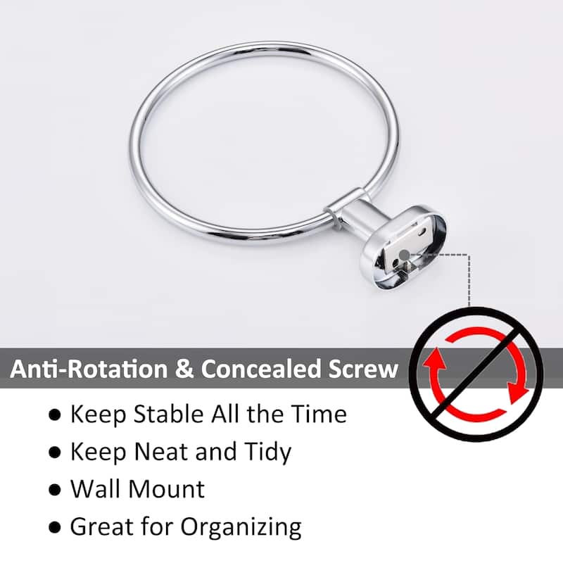 6.5in Towel Ring Rustproof Hand Towel Holder
