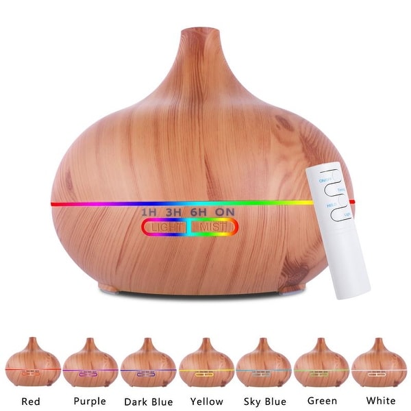 500ml Drop Aromatherapy Diffuser 7 Color Changing LED w/Remote Control