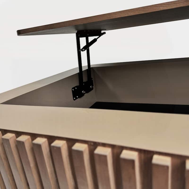 38.6in Fluted Lift-top Coffee Table