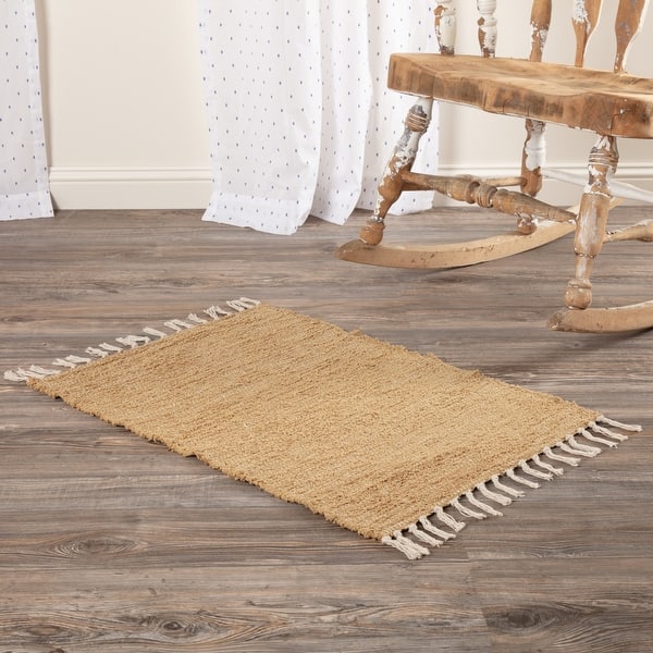 Burlap Natural Rustic Country Farmhouse Area Rag Rug Cotton Loom Woven Burlap Natural Rustic Country Farmhouse Area Rag Rug Cotton Loom Woven