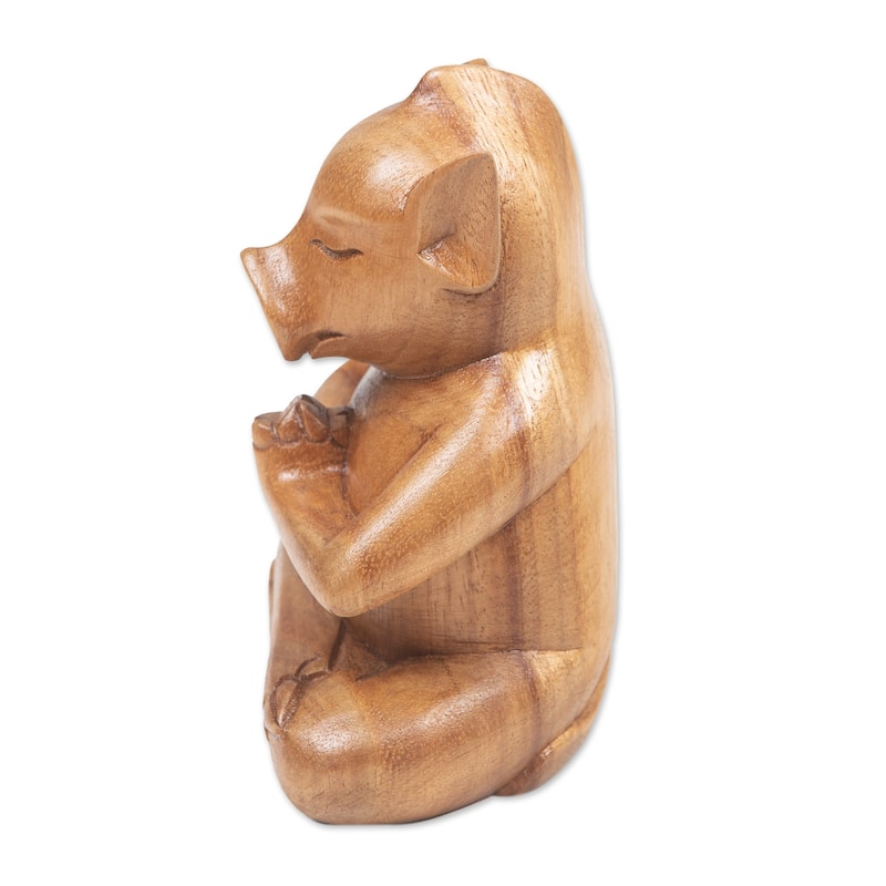 Novica Handmade Gentle Apprentice Wood Statuette