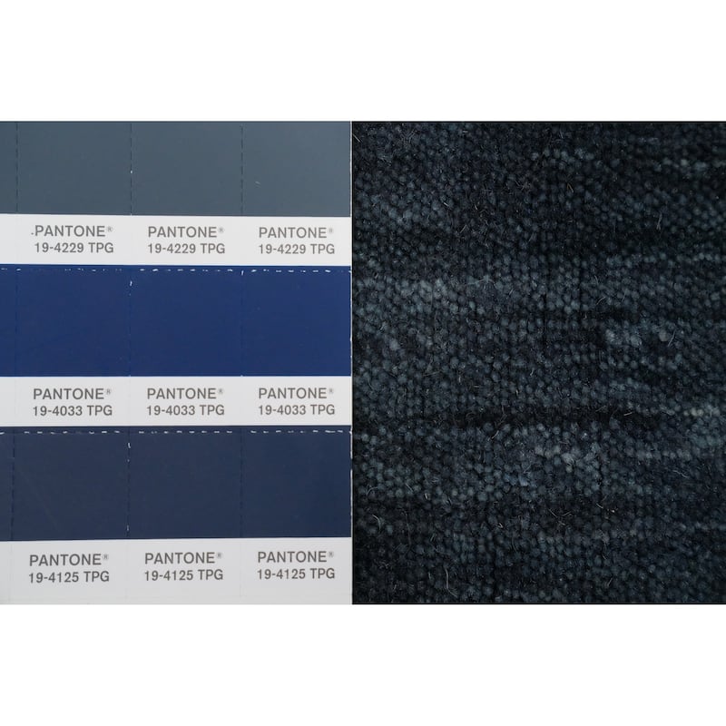 Hand Knotted Oriental 100% Wool Carpet Tribal Animal Pictorial Navy Blue & Blues Gabbeh Area Rug - 9' 11'' X 8' 0''