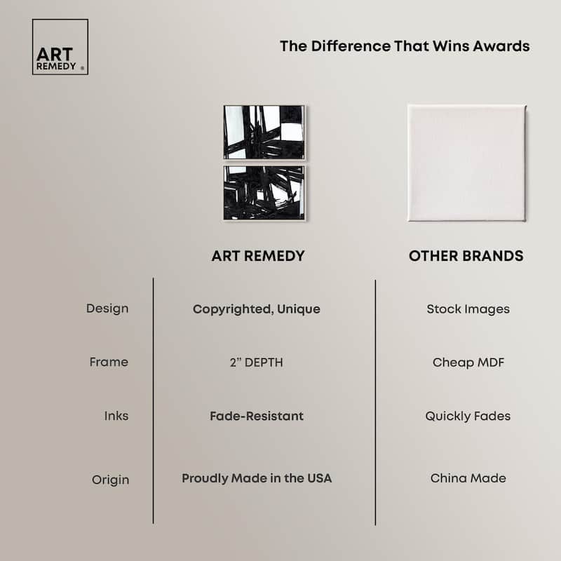 Monochrome Study Canvas Set of 2 by Art Remedy