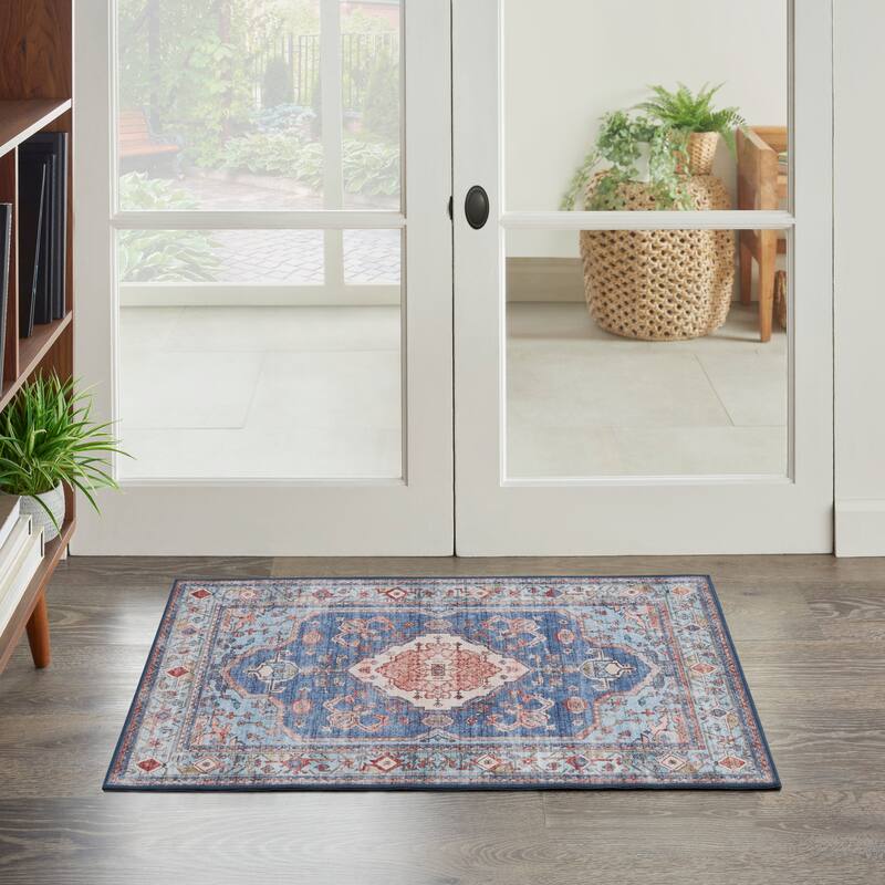 Nourison Fulton Indoor only Persian Area Rug - 2' x 3' - Blue - Rectangle