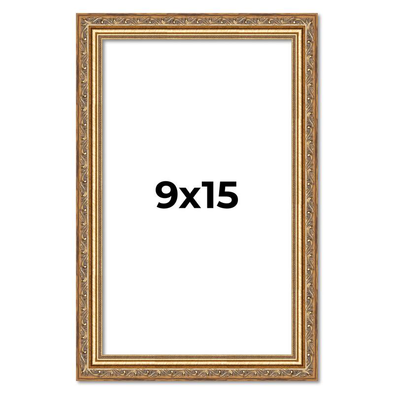 9x15 Frame Red Solid Wood Picture Frame Width 1.75 Inches | Interior Frame Depth 1 13/16 Inches