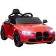 preview thumbnail 2 of 7, 12V BMW M4 Licensed Kids Electric Car with Parent Remote Control, Suspension, LED Lights & Soft Start (Red)