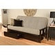 preview thumbnail 7 of 38, Porch & Den DeSoto Espresso Full-size Wood Storage Futon Set with Mattress Canton Gray