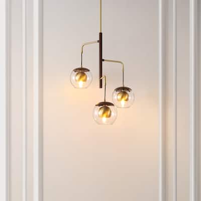 SAFAVIEH Lighting Vylora Extendable Pendant - 20 in. W x 20 in. D x 38-68 in. H