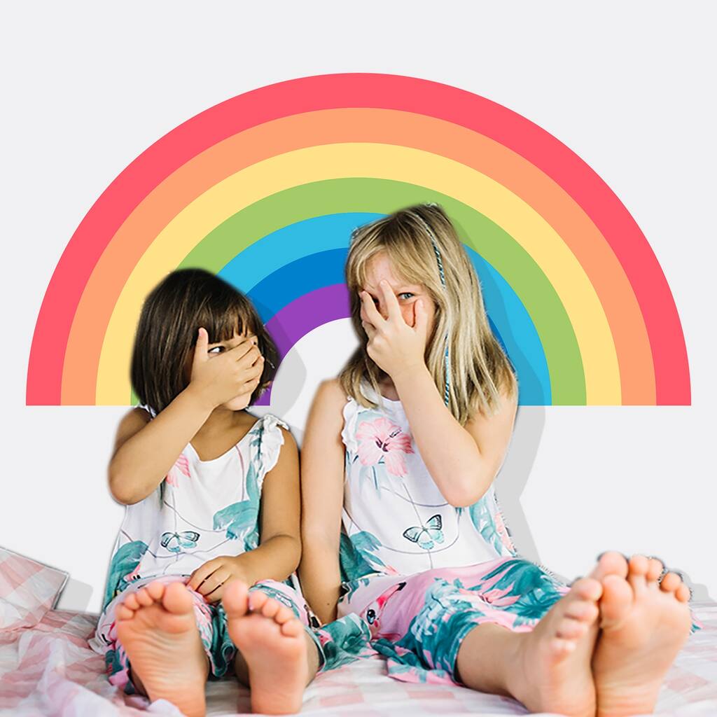 Large Rainbow Wall Decal for Playroom