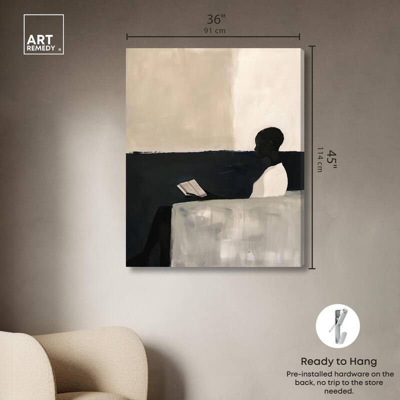 Void Reader III Canvas by Art Remedy, Gallery Wrapped