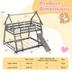 preview thumbnail 4 of 28, Costway Twin Over Queen Bunk Bed House Shaped Bed Frame with Climbing - See Details