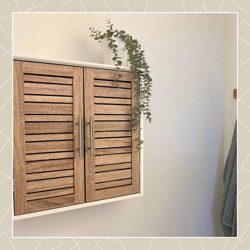 Stockholm Wall-Mounted Bathroom Cabinet Double Vented Doors - 20.50"L x 8.70"W x 21.70"H