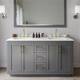 Option Dark Gray / White Quartz Top / Brushed Gold