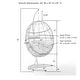 preview thumbnail 14 of 12, Crosley Cleo Outdoor/ Indoor Wicker Hanging Egg Chair - 42"W x 42"D x 81"H