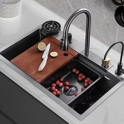 29.5" Rectangle Undermount Single Bowl Stainless Steel Kitchen Sink