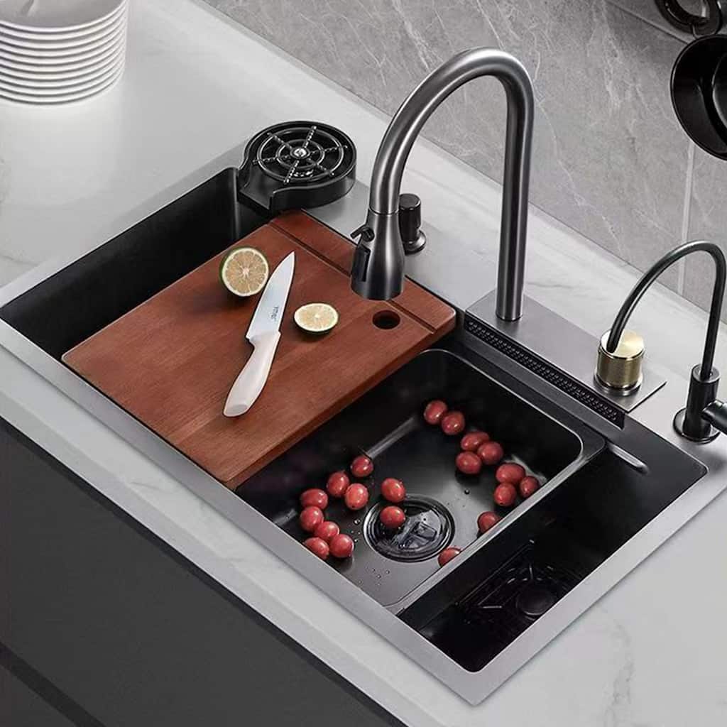 29.5" Rectangle Undermount Single Bowl Stainless Steel Kitchen Sink