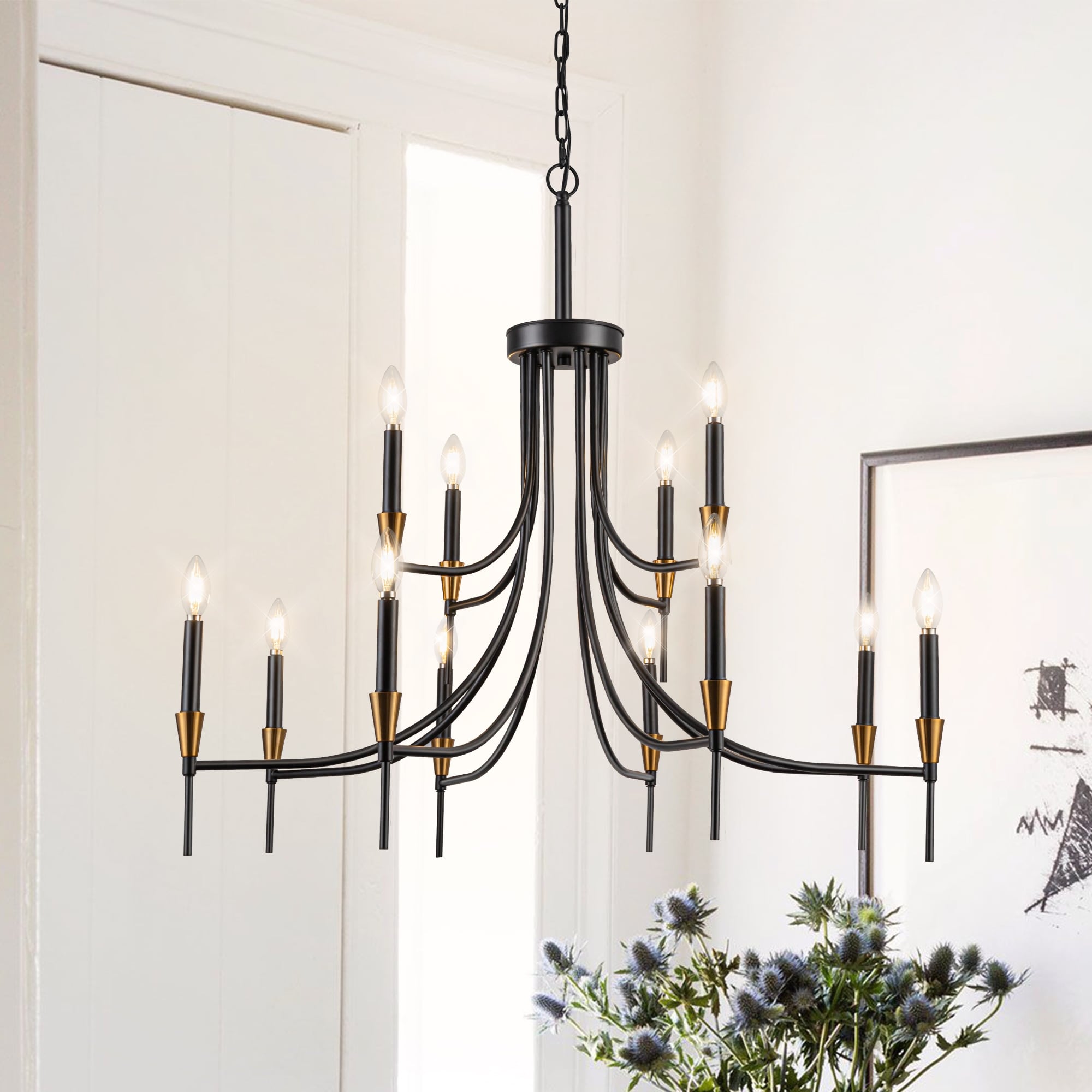 Black Dining Room Chandelier Classic Traditional Chandelier Dimmable Height Adjustable On Sale Bed Bath Beyond 39717452