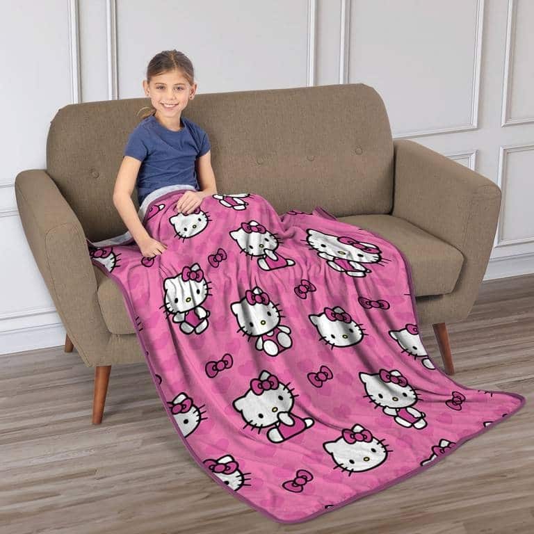 Sanrio Hello Kitty Silk Touch Sherpa Throw Blanket