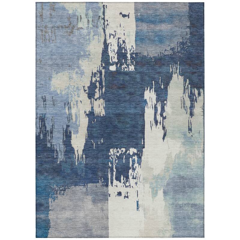 Machine Washable Indoor/ Outdoor Contemporary Fusion Chantille Rug