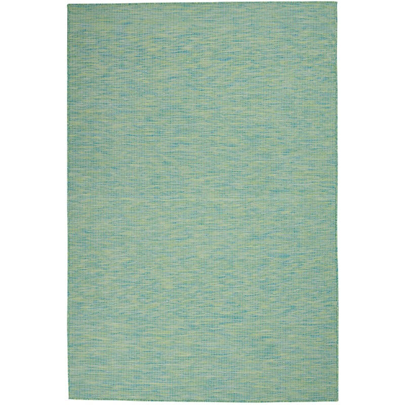 Nourison Selerno Indoor/Outdoor Solid Area Rug - 4'x6' - Blue/Green