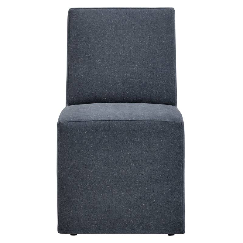 Tessera Upholstered Linen-Blend Slipcovered Dining Chair